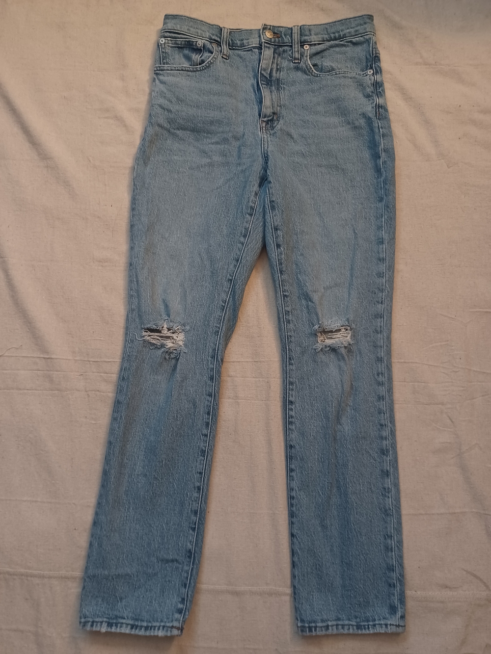 Madewell High-Rise Slim Boyjean Distressed Jeans Women's Waist 28